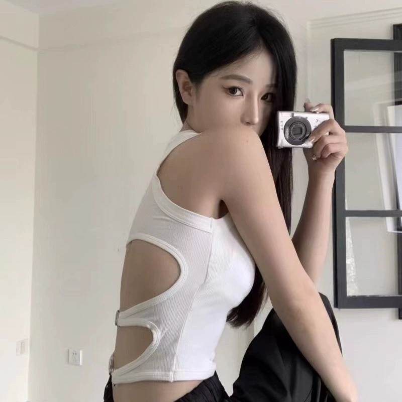 С нагрудным ковриком американская горячая девушка жилет черный камзол женская летняя одежда короткая спортивная рубашка женская