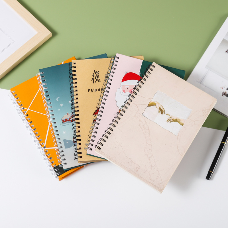 En stock A5 bobina libro de oficina de hojas sueltas papelería de negocios notas de publicidad pequeño cuaderno fresco imprimible LOGO