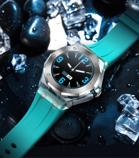 TK19 Smart Watch Men Ice transparent Case Bluetooth Call