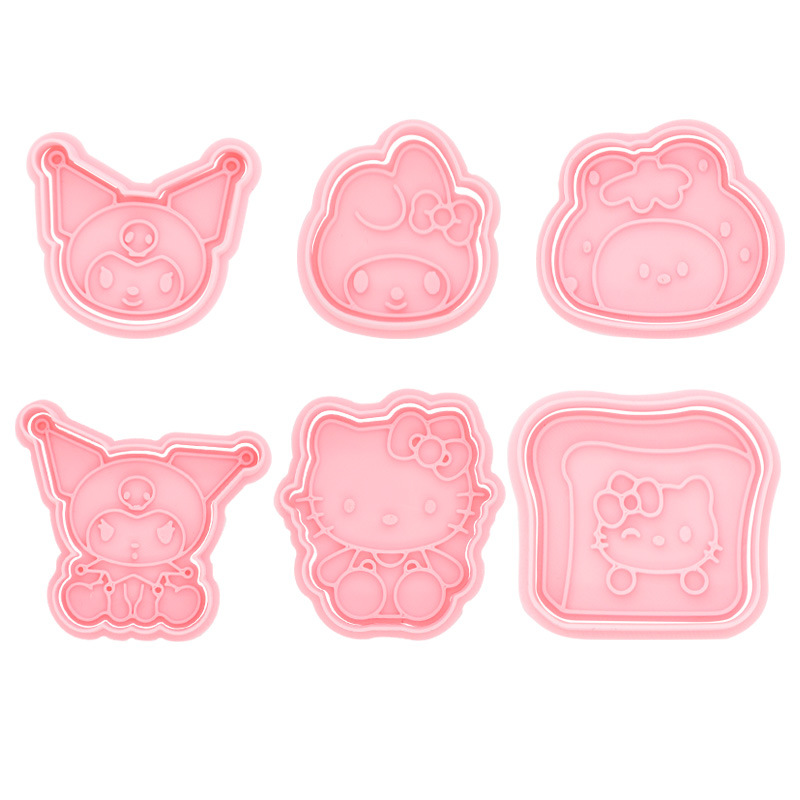 Red de celebridades con el mismo modelo de molde de galleta de mantequilla Sanrio, linda herramienta de horneado de prensa tridimensional de bricolaje para el hogar image 5