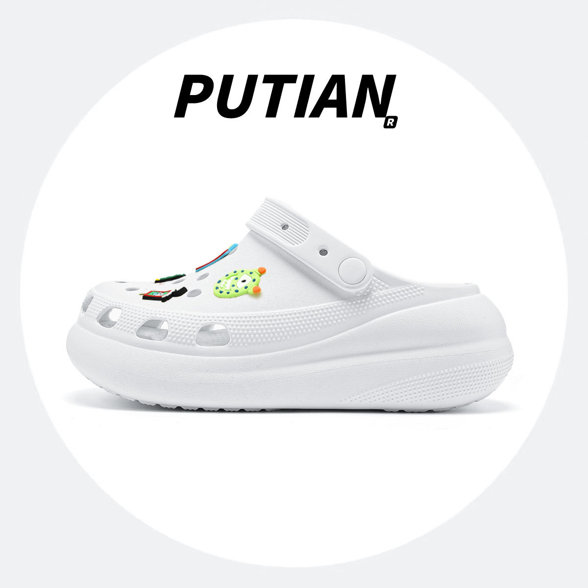 퍼프 스타일 화이트 [신발꽃 보내기]