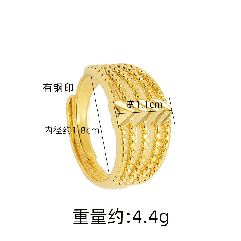 Fábrica al por mayor de Vietnam oro multi-línea amor anillo mujeres imitación oro joyería suelta anillo pulsera estilo retro