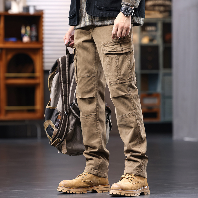 American-Style Work Pants for Men, Loose Straight-Leg 2026 New Retro Long Pants, Men's Multi-Pocket Casual Pants for Spring and Autumn American-Style Work Pants for Men, Loose Straight-Leg 2026 New Retro Long Pants, Men's Multi-Pocket Casual Pants for Spring and Autumn