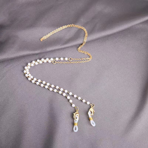  new European and American glasses chain, anti-lost beaded glasses chain, metal glasses chain lanyard, hanging neck glasses rope