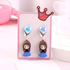 Children's ear clips, cartoon school earrings for princess, accessory, no pierced ears, Birthday gift, wholesale