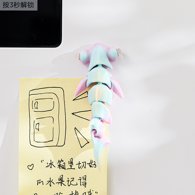 跨境热销3D打印冰箱贴创意海洋动物摆件关节可活动玩具礼物装饰品|undefined
