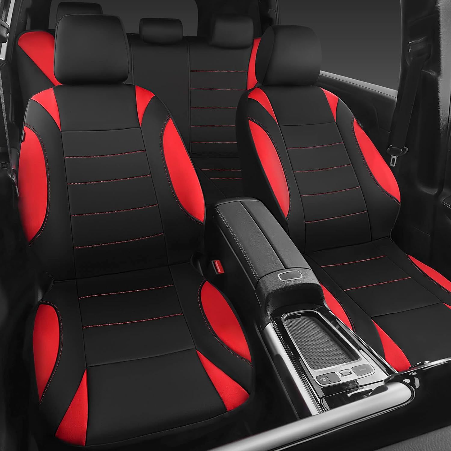Pu Single-Line Crescent Leather Style Universal Car Seat Cushion Cover Amazon Temu Car Seat Cover