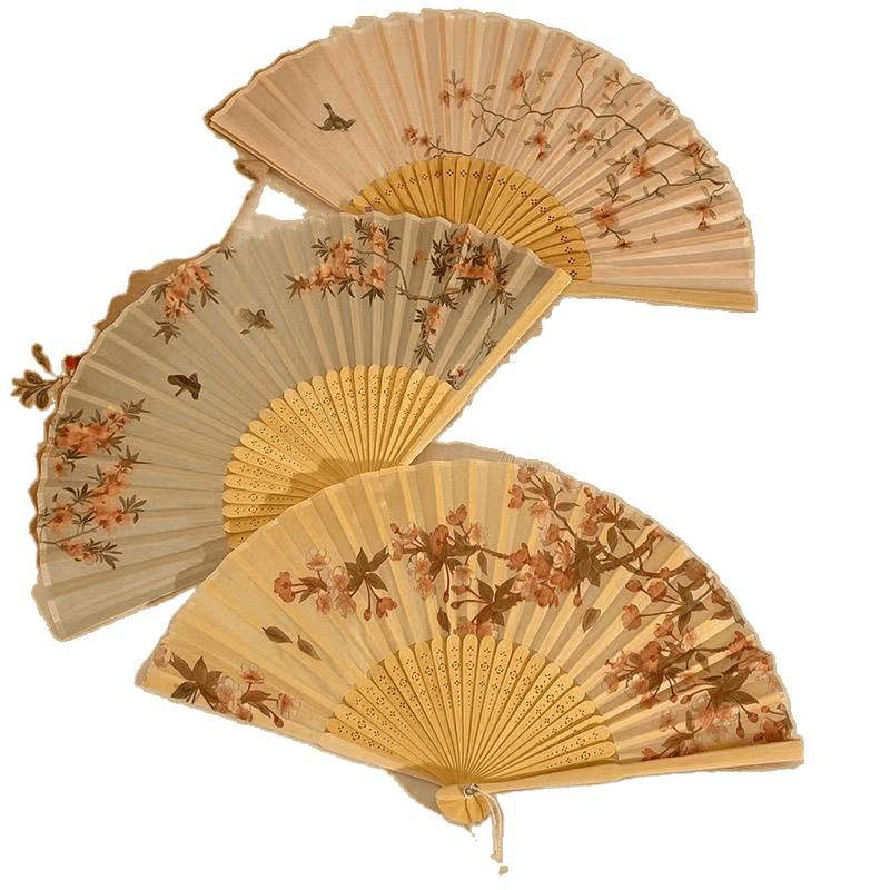 新中式折叠扇子古风夏天汉服女旗袍舞蹈扇随身便携拍照中国风折扇|undefined