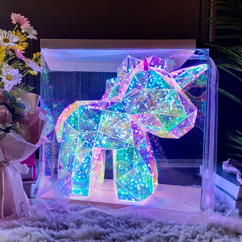 Regalo de cumpleaños para niñas creativo colorido luminoso oso muñeca conejo 520 regalo del Día San Valentín