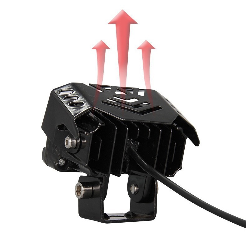 Lámparas de doble reflector de motocicleta de alto brillo remoto impermeable reforma de luz intensa pavimentación del faro auxiliar