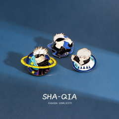 Spell Return Peripheral Brooch Female Gojo Satoru Japanese Cute Personality Medal Student Clothes School Bag Accessories Badge