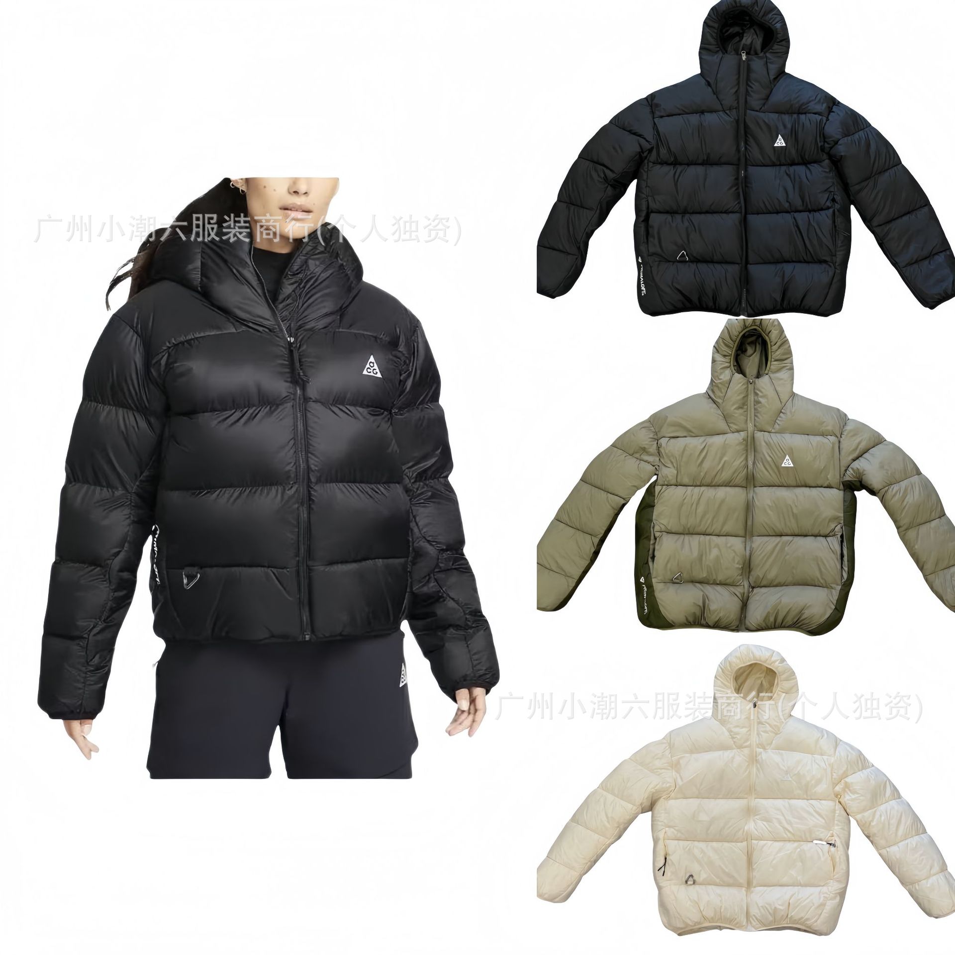 Qadın üçün yüngül pambıq jaket, kapüşonlu, rəngli bloklu