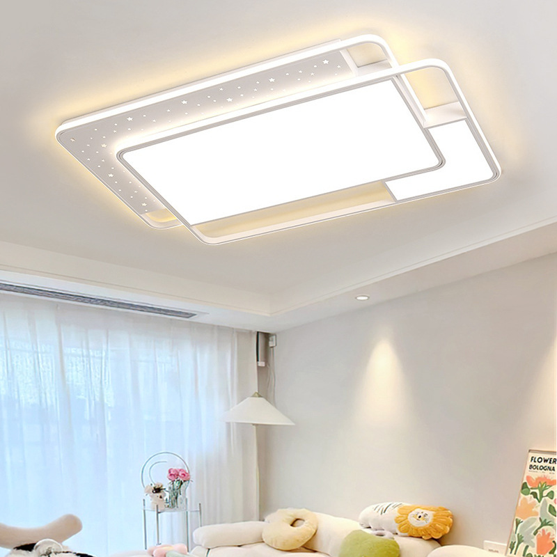 LED moderno y simple sala de estar lámpara de techo de protección de ojos pasillo luz principal paquete de dormitorio combinación de lámparas Zhongshan