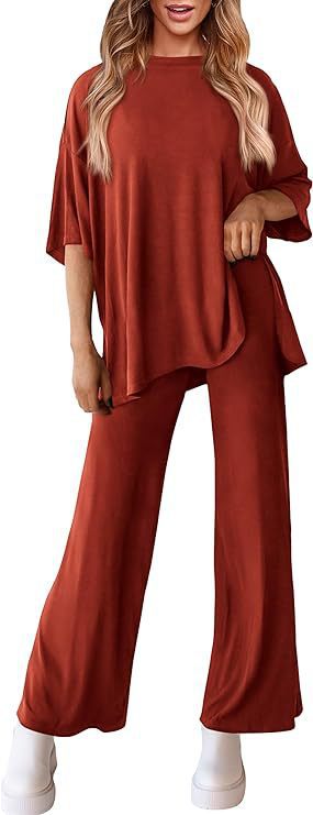 618g Weight Half Sleeve Sleeve Length Spandex, Polyester Fabric Type Pant Co-ord Set Sets Type 2 Pieces Set Quantity Daily Occasion Round Neck Neckline Loose Fit Type Solid Color Pattern Summer, Spring Season Women's Gender Casual Style Daily Women's Casual Solid Color Spandex Polyester Pant Co-ord Set Pants Sets 26
