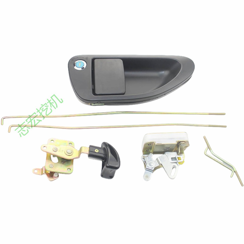 现代挖掘机门锁总成R150-9/215-9/225-9挖机驾驶室车门锁总成锁块