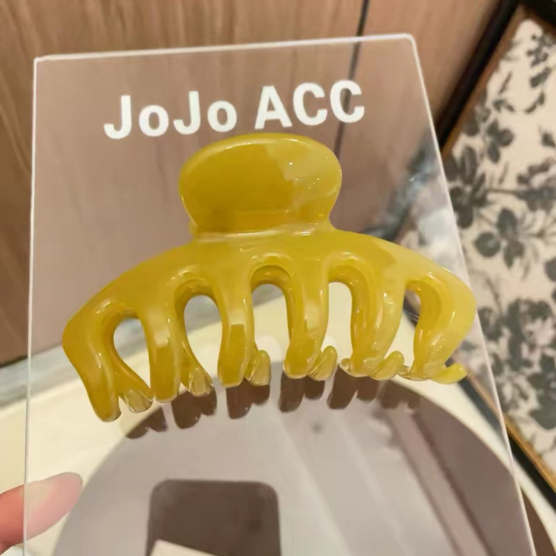 Korean-Style High-End Mustard Yellow Acetate Jelly Hair Clip, Simple and Elegant Hairpin, Shark Clip, 2026 New Model Korean-Style High-End Mustard Yellow Acetate Jelly Hair Clip, Simple and Elegant Hairpin, Shark Clip, 2026 New Model