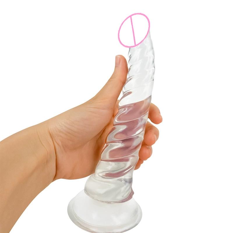 Выпиранущий пенис G-spot анус пробка резьба анальная лента цвет кристалл прозрачный яйцеклад без яиц маленький пенис PVC специальный пенис