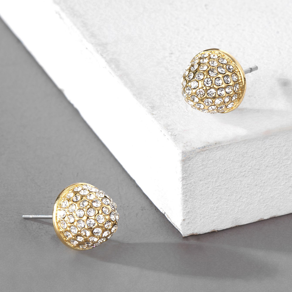 Novos brincos de celebridades da internet, modernos e criativos, com pedras cravejadas de discos geométricos, estilo Instagram_voghion.com