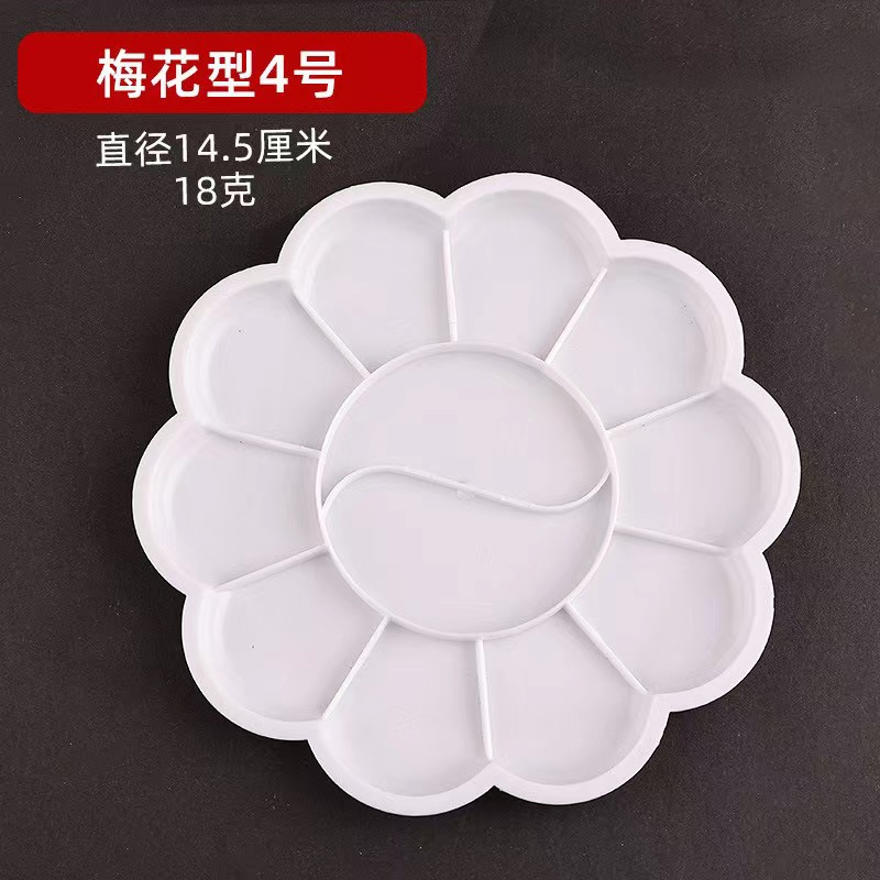 Disco de pintura de porcelana de imitación blanca resistente a la caída disco de pintura al por mayor Plato de tinta de cerámica mariposa pintura china pintura paleta multi-funcional