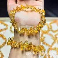 Натуральный хрустальный тряпичный цитрин с формой браслет Натуральный камень кристалл гравий diy хрусталь ювелирные изделия спот оптом