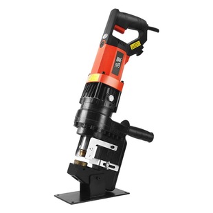 Small hydraulic punching machine desktop steel plate angle steel channel steel photovoltaic punching machine handheld electric plug-in punching machine