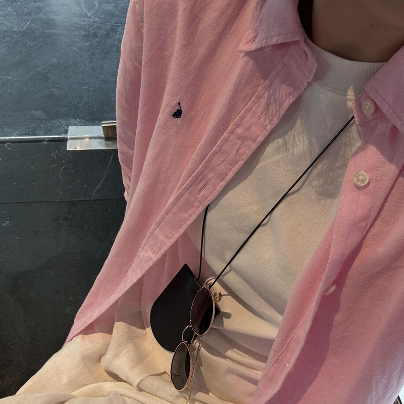 Rl Ralph Lauren Style Oxford Cloth Shirt for Women, Pony Embroidery Pink Shirt, Polo Cardigan, Versatile, Can Be Shipped on Behalf of Others Rl Ralph Lauren Style Oxford Cloth Shirt for Women, Pony Embroidery Pink Shirt, Polo Cardigan, Versatile, Can Be Shipped on Behalf of Others