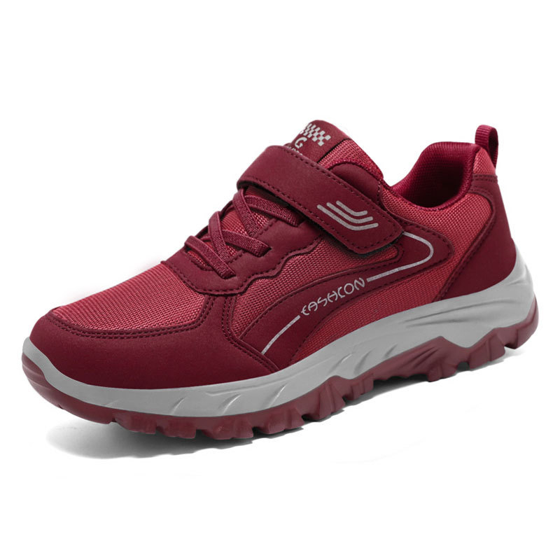 Sneaker 2024 primavera nueva pareja de hombres y mujeres Velcro casual cómodo transpirable zapatos para caminar de mediana edad y ancianos
