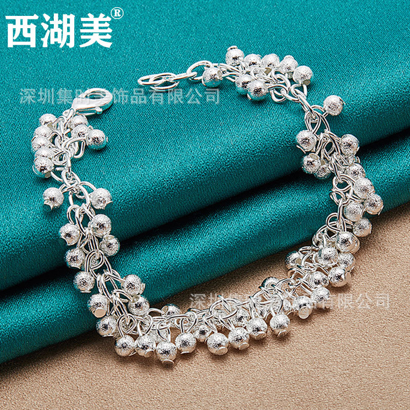 West Lake Beauty Silver Grape Bead Chain Women's Bracelet Jewelry Hand Accessories