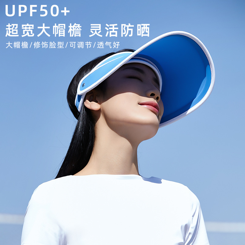 防晒帽女抗UV防紫外线全脸遮阳太阳帽子夏季可调节骑车出游空顶帽
