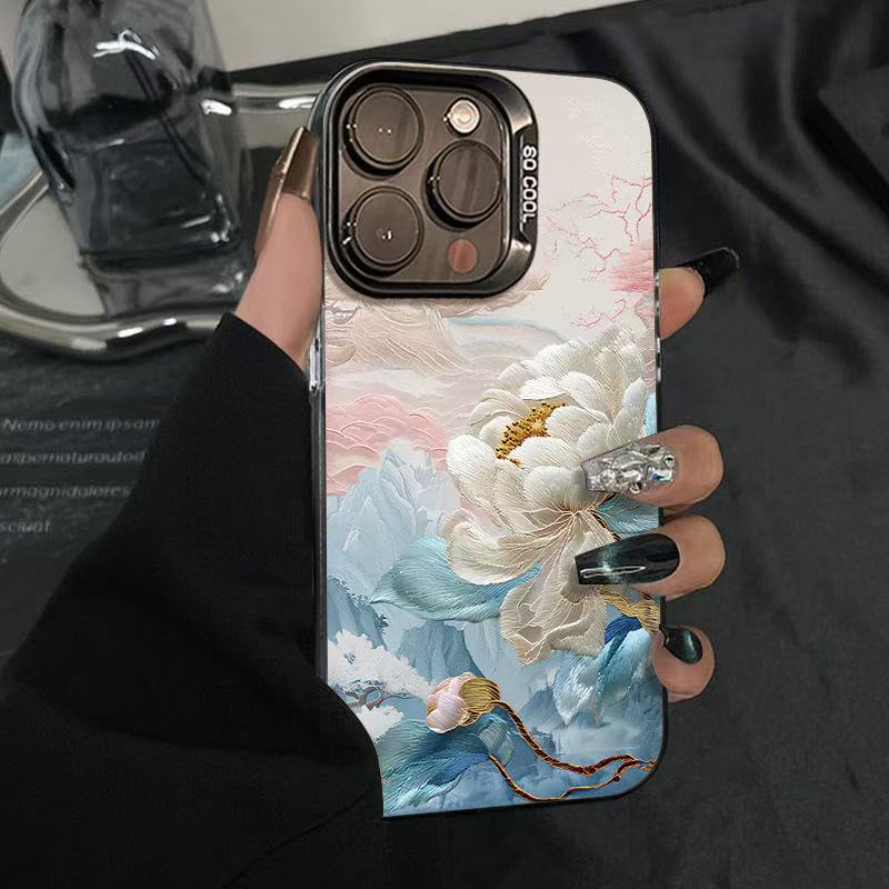 White Lotus para iPhone 16 funda para teléfono móvil Apple 15promax/14pro Japón y Corea del Sur 13pro12 transfronterizo 11x