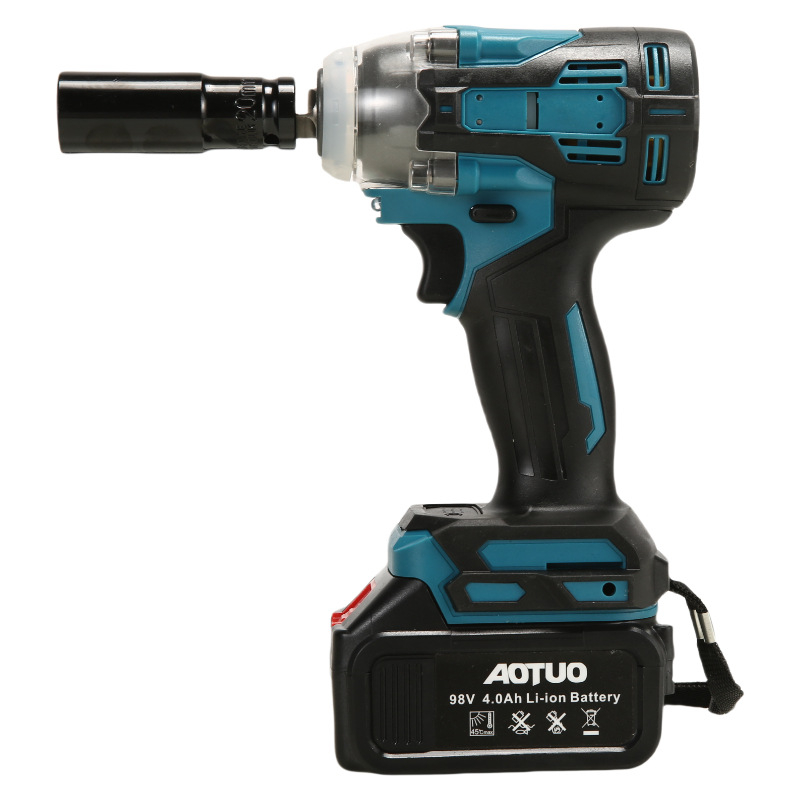 Comercio exterior transfronterizo llave de carga sin escobillas llave de impacto multifuncional litio electricidad litio artillería montar motor de choque