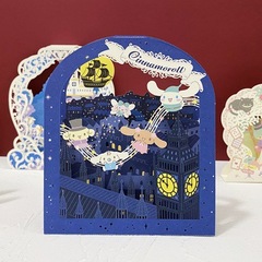 3D greeting card with Meowth the Kitty Cat and Dog, blessings, birthday gift, teacher's day, Christmas