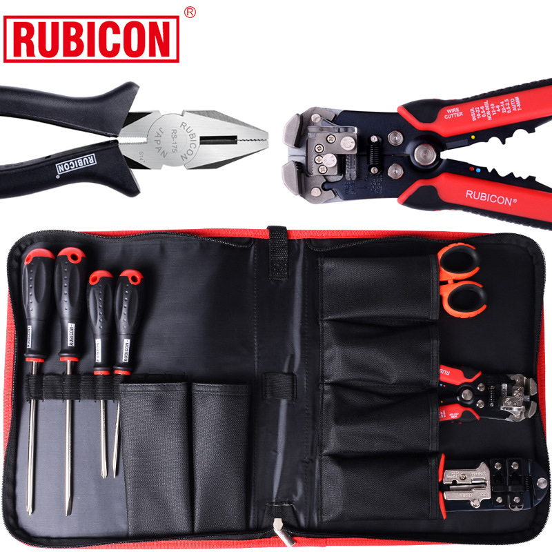 日本罗宾汉RUBICON网络安装组合套装进口电工维修家用安装工具包