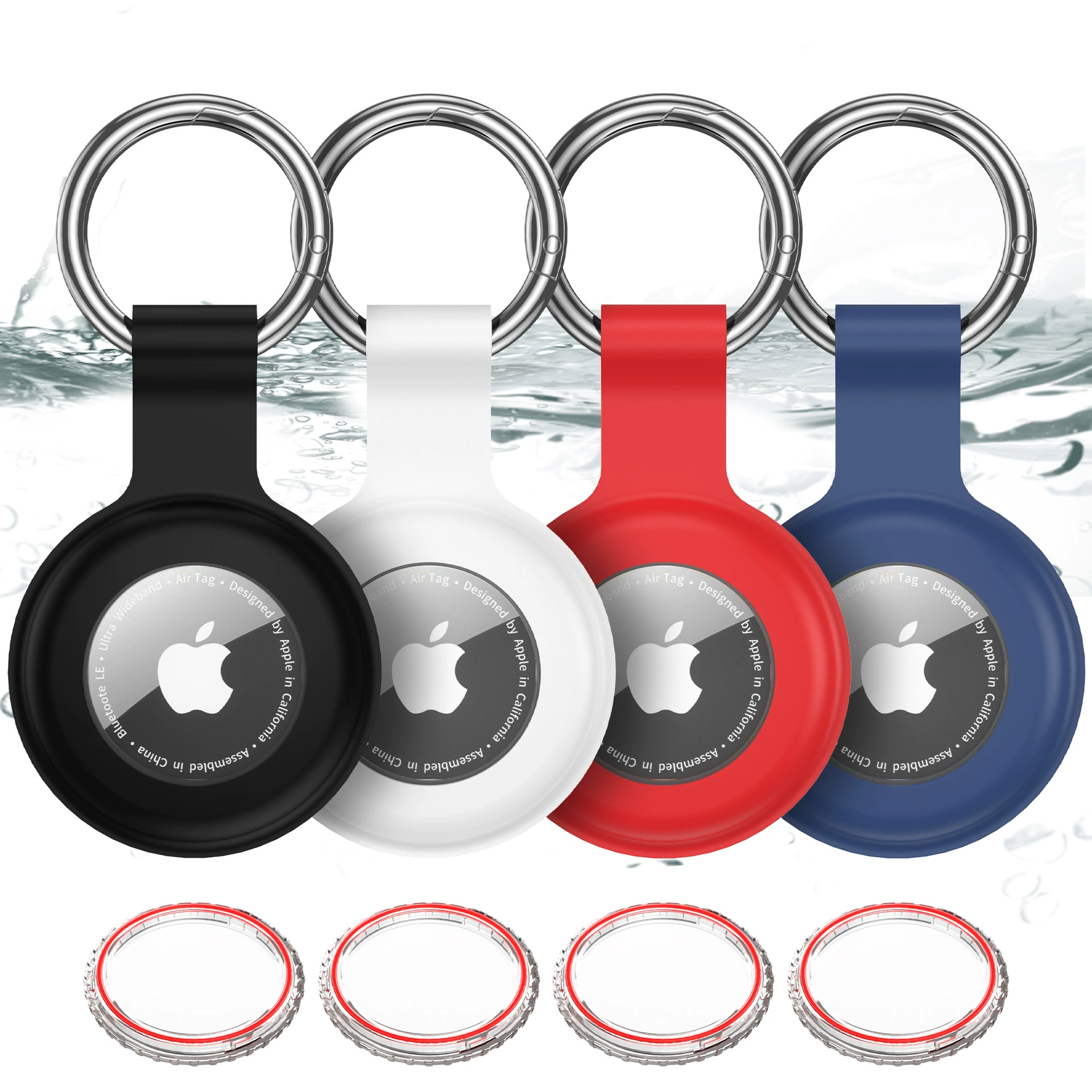 Apple, protective case, silicone waterproof keychain