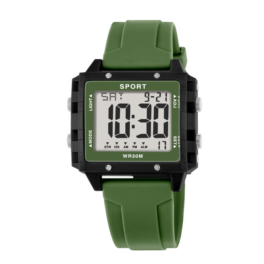 Reloj electrónico de moda para estudiantes adolescentes al aire libre multifuncional alarma de alarma