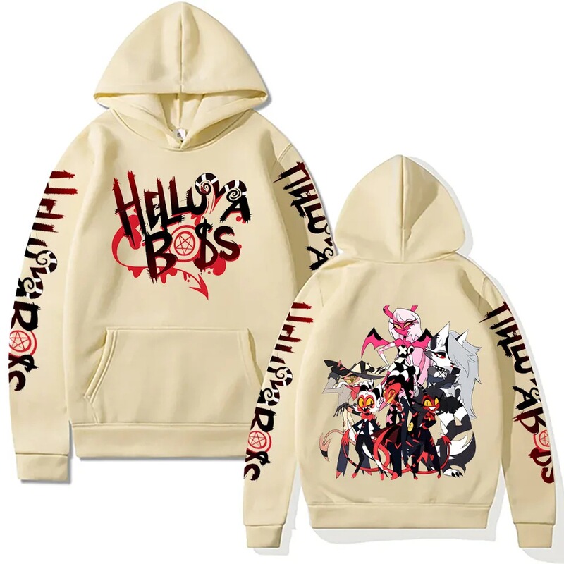【Cross-Border European Size】Helluva Boss Hoodie New Trend Millennial Aesthetic Animation Sweatshirt Unisex
