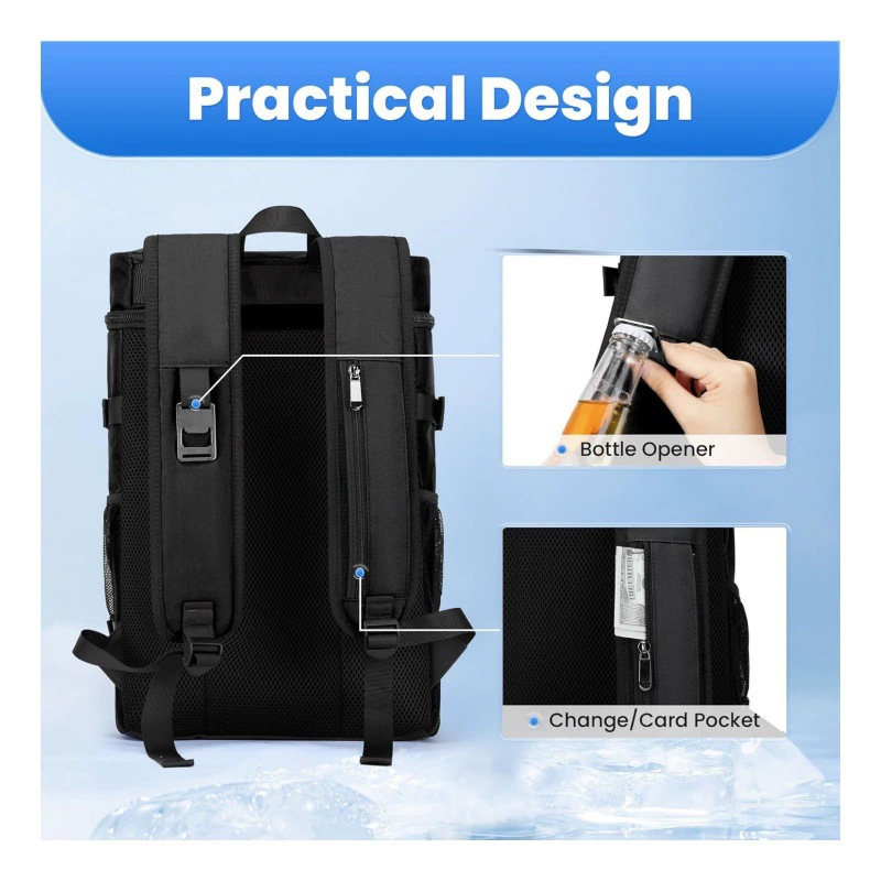 Nueva bolsa de hielo de Amazon, bolsa de picnic de hombro, aislamiento térmico, a prueba de fugas, paquete de compartimento refrigerado, bolsa de aislamiento portátil para acampar al aire libre