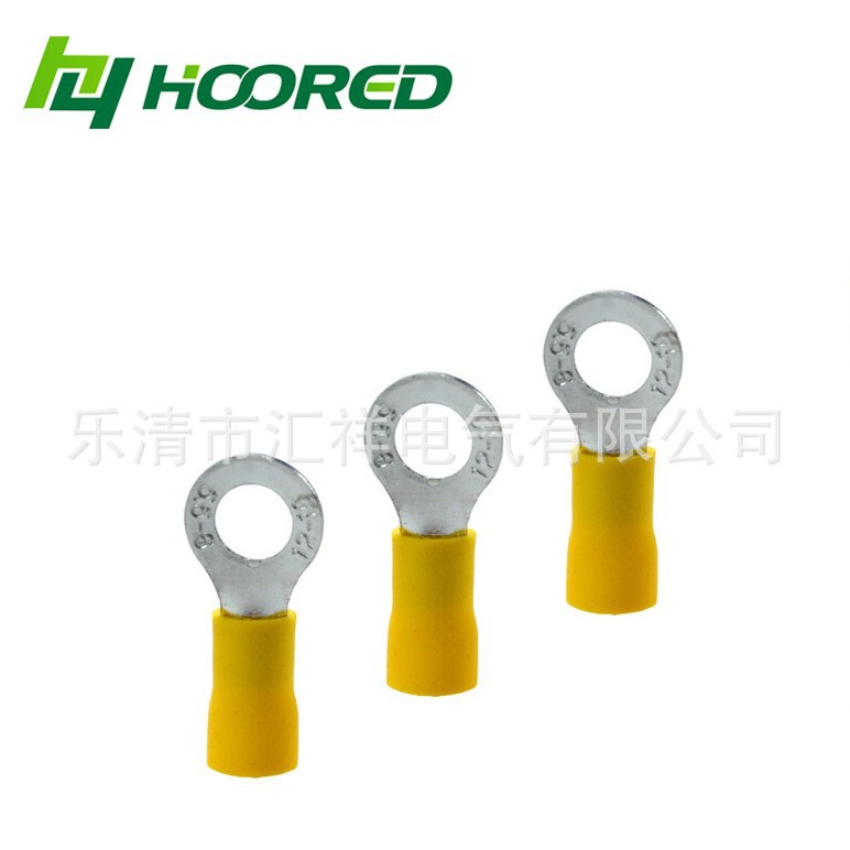 厂家直销 RV5.5-6黄铜圆形预绝缘端头 冷压接线端子1000/包