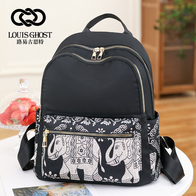 Mochila de moda de las mujeres al aire libre bolsa de viaje casual estudiante mochila ligera bolsa de tela de nylon impermeable