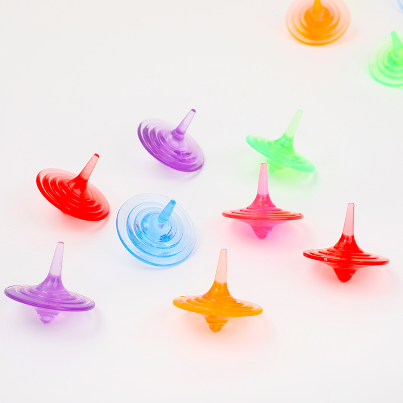 Gyro niños gemas juguetes cristal acrílico colorido cristal giroscopio bebé jardín de infantes regalo de premio