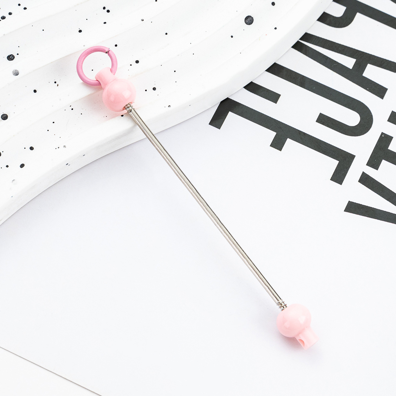 Nuevo DIY de cuentas hechas a mano bastón de cuentas creativo llavero de cuentas accesorios colgante cremallera decoración de cuentas