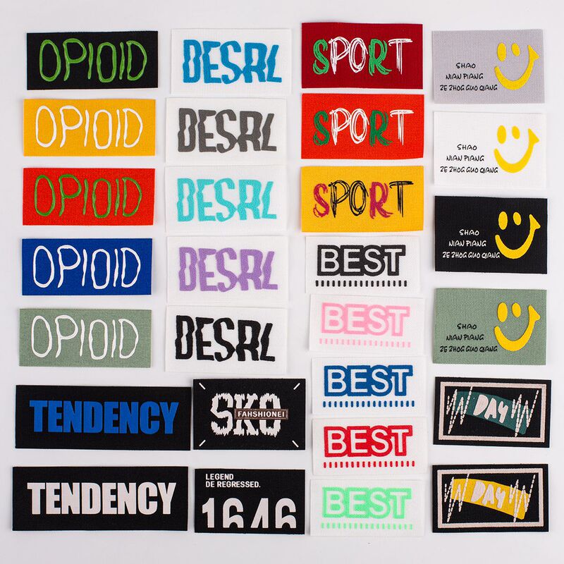Three-Dimensional Printed and Sewn Clothing Accessories, Handmade DIY Decorative Fabric Labels for Shoes, Hats, Bags, Durable and Non-Fading