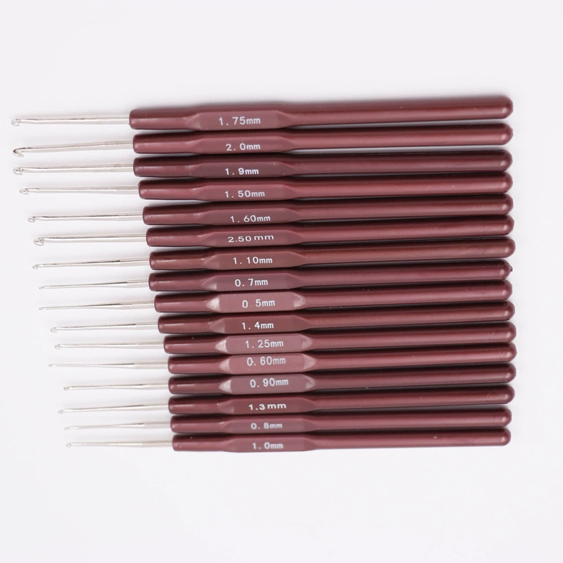 Оптовая продажа небольшой размер тонкой вязки крючком шерстяные инструменты кружево Тонкая нить вязание крючком шапка для обуви крючок ручка вязание крючком