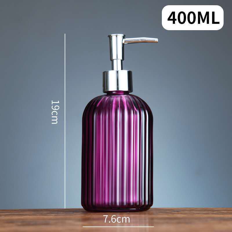 Dispensador de Jabón Líquido de Vidrio con Bomba de Presión y Antideslizante para Baño y Hotel image 20