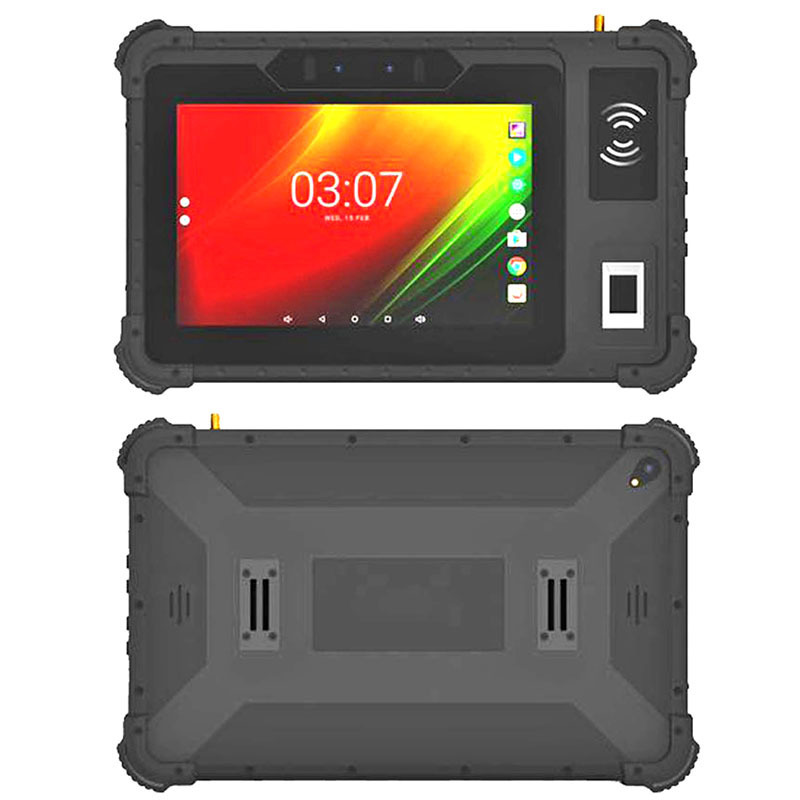 Haodun 8inch Android Rj45 Rs232 Fingerprint Id Card Recognition Tablet Terminal Industrial Computer