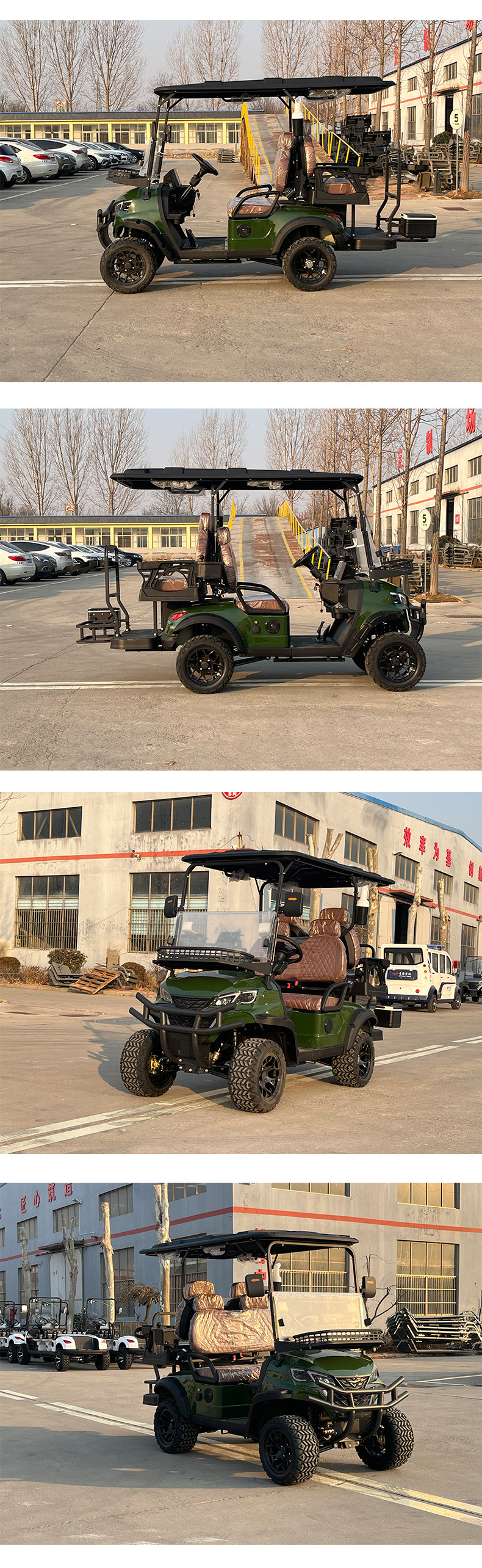 4-Seater Electric Sightseeing Car for Tourist Areas, Parks, Real Estate Properties, and Property Patrols; Electric Golf Cart; Shuttle Bus