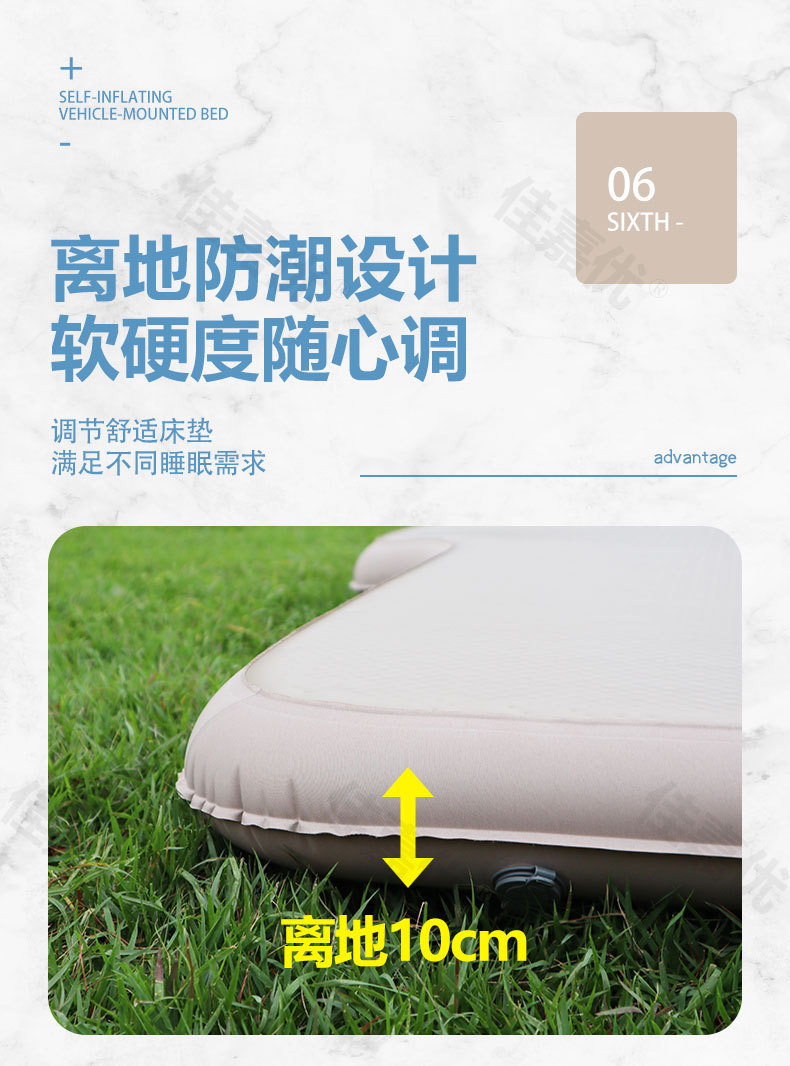Tesla Model Y Brushed Inflatable Mattress Car Rear Trunk Sleeping Pad Cloud Thick Mattress Inflatable Air Bed