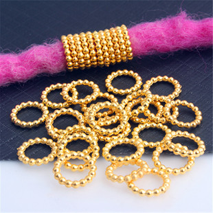 Wig Dreadlocks Accessories Hair Ties Children's Braided Hair Accessories Bead Accessories DIY Accessories Alloy Hair Rings