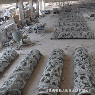 和之 寺院祖庙大殿石雕龙柱 镂空雕花岗石柱子 运输便捷通各地