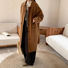 中长款棉衣 2025冬季新款 慵懒简约宽松大码棉服女风衣外套85669